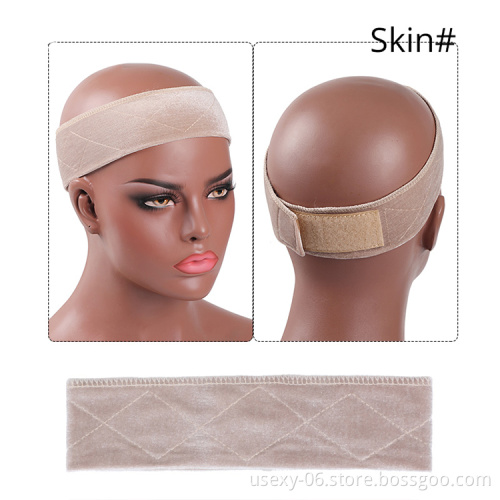 Non-Slip Adjustable Soft Velvet Women Lace Wig Grips Headband Wig Grip Headband  With Lace